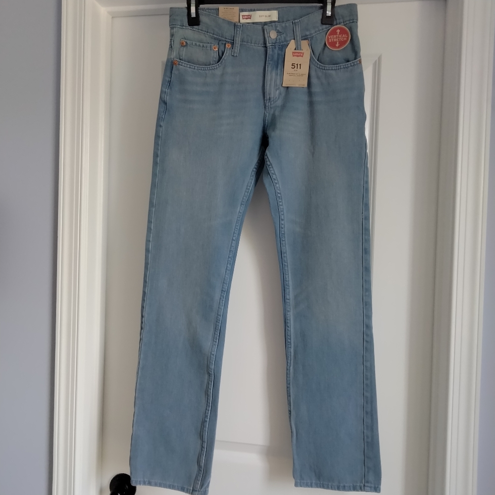 NWT 16 Reg Levi's 511 Slim Stretch Light Wash Jeans - Picture 9 of 11
